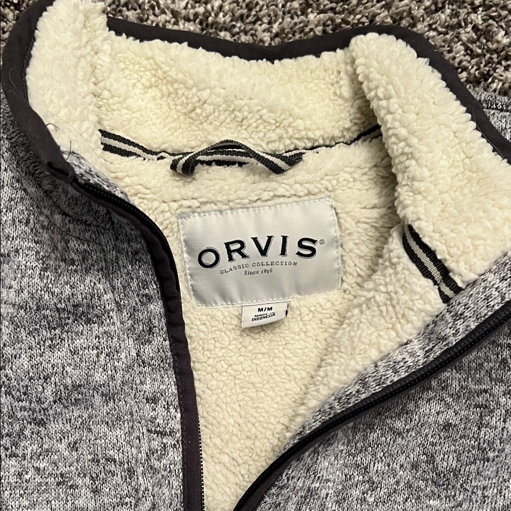Orvis Sherpa Lined Zip-Up Sweater - Picture 2 of 3